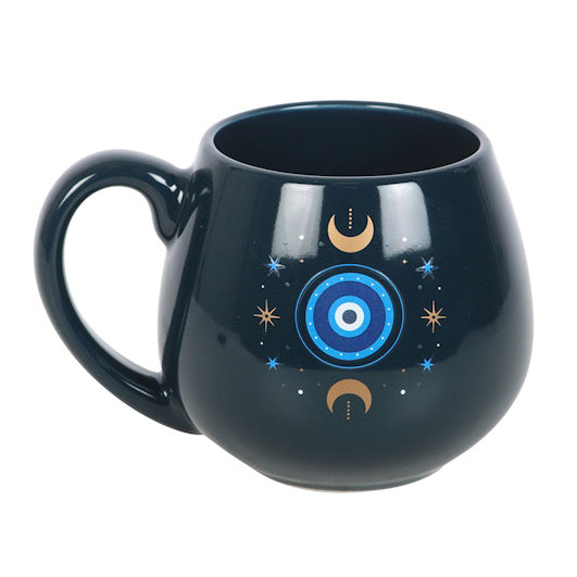 Celestial Protective Eye Mug with white background.