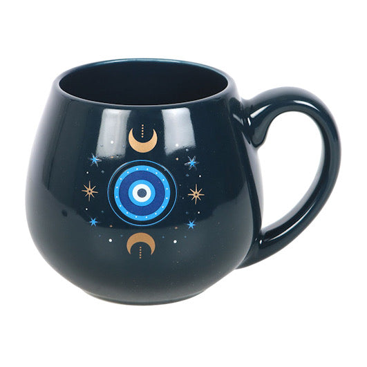 Celestial Protective Eye Mug with white background.