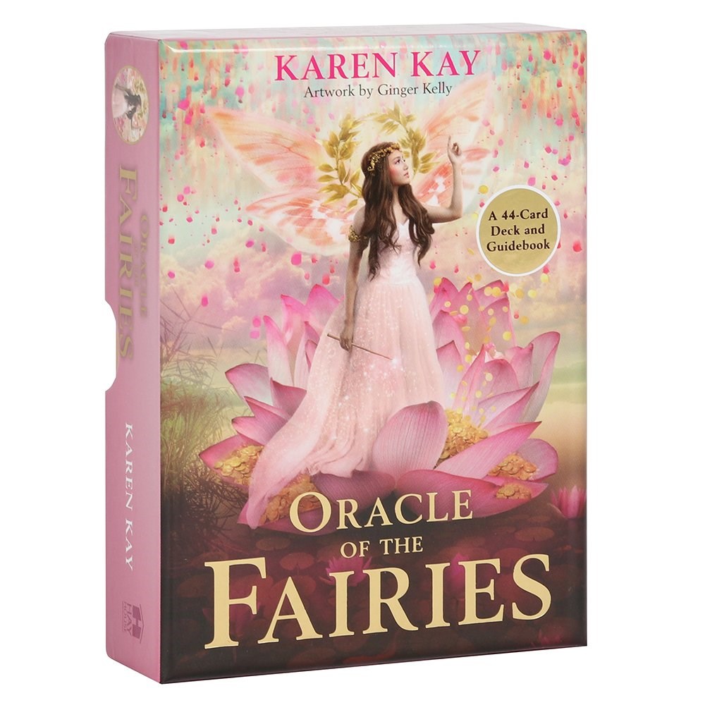 Boxed set of 'Oracle of the Fairies' with a fairy design on the cover