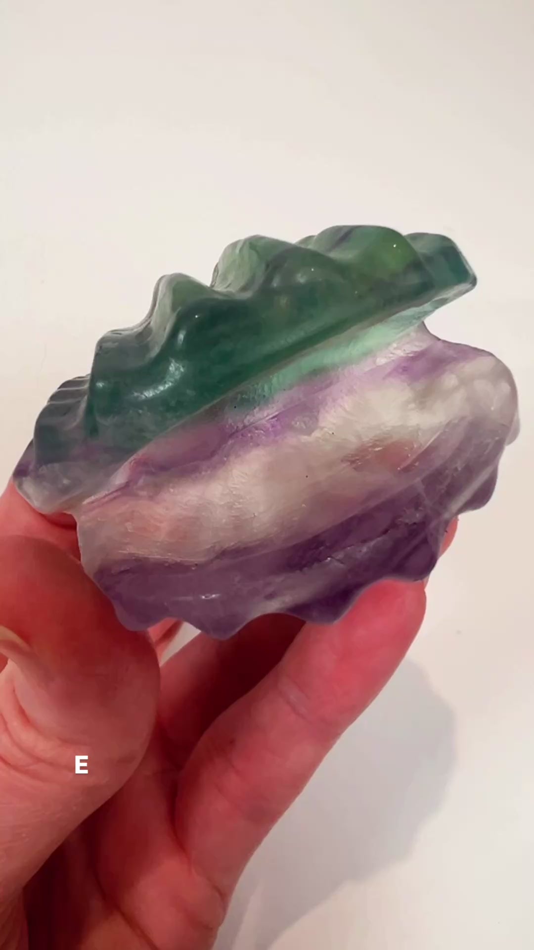 Fluorite Shell with white background