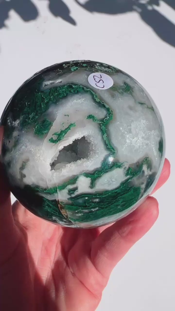 Moss Agate Sphere | 0.47kg